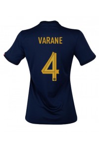 Frankrijk Raphael Varane #4 Voetbaltruitje Thuis tenue Dames WK 2022 Korte Mouw